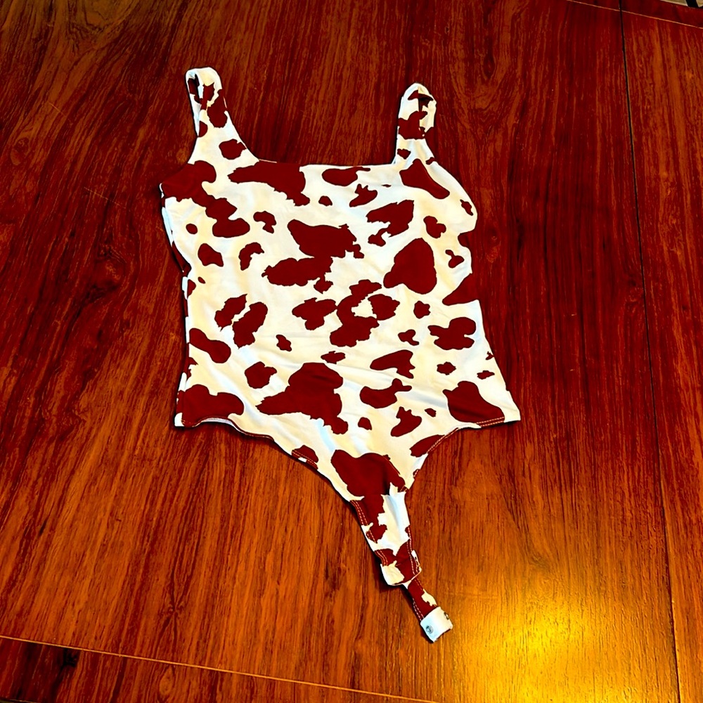Animal Print Thong Body Suit